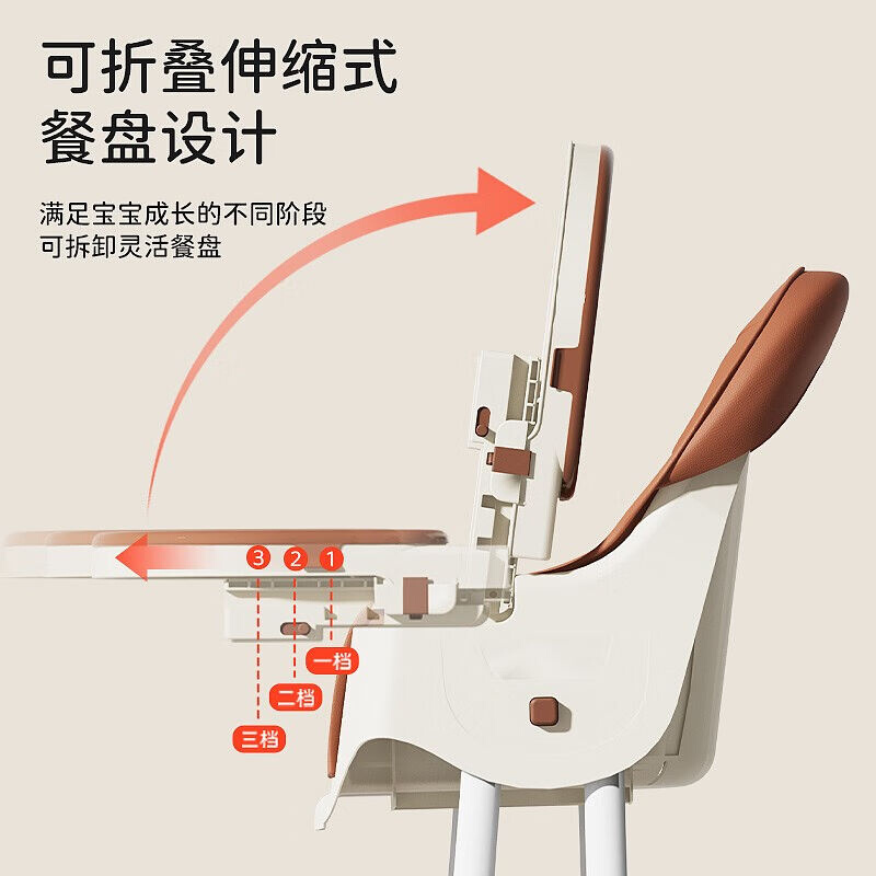suzzt宝宝餐椅儿童餐椅便携可折叠多功能高低可调吃饭婴儿餐椅吃 - 图1