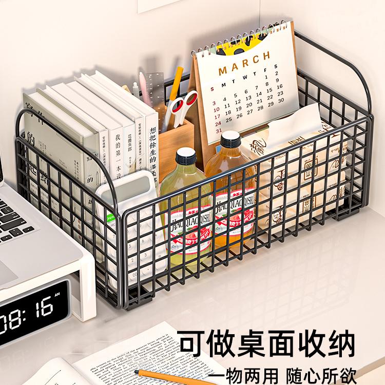 书本收纳盒书包置物架学生教室书箱桌面书籍装书收纳箱带滑轮神器