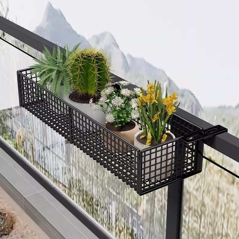 阳台花架置物架护栏悬挂多肉花盆架托架铁艺挂式窗台架栏杆扩展架,淘宝优惠券,粉丝福利购,淘宝优惠卷