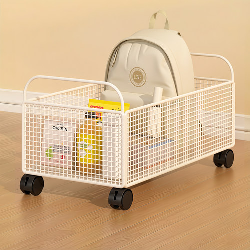 可移动书架落地书包置物架学生宿舍桌下放置神器儿童书桌旁收纳架 - 图0