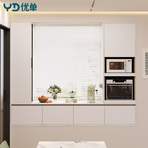 多功能飘窗餐边柜餐厅窗台储物柜定制小酒柜抽拉式电器柜2G375 - 图1