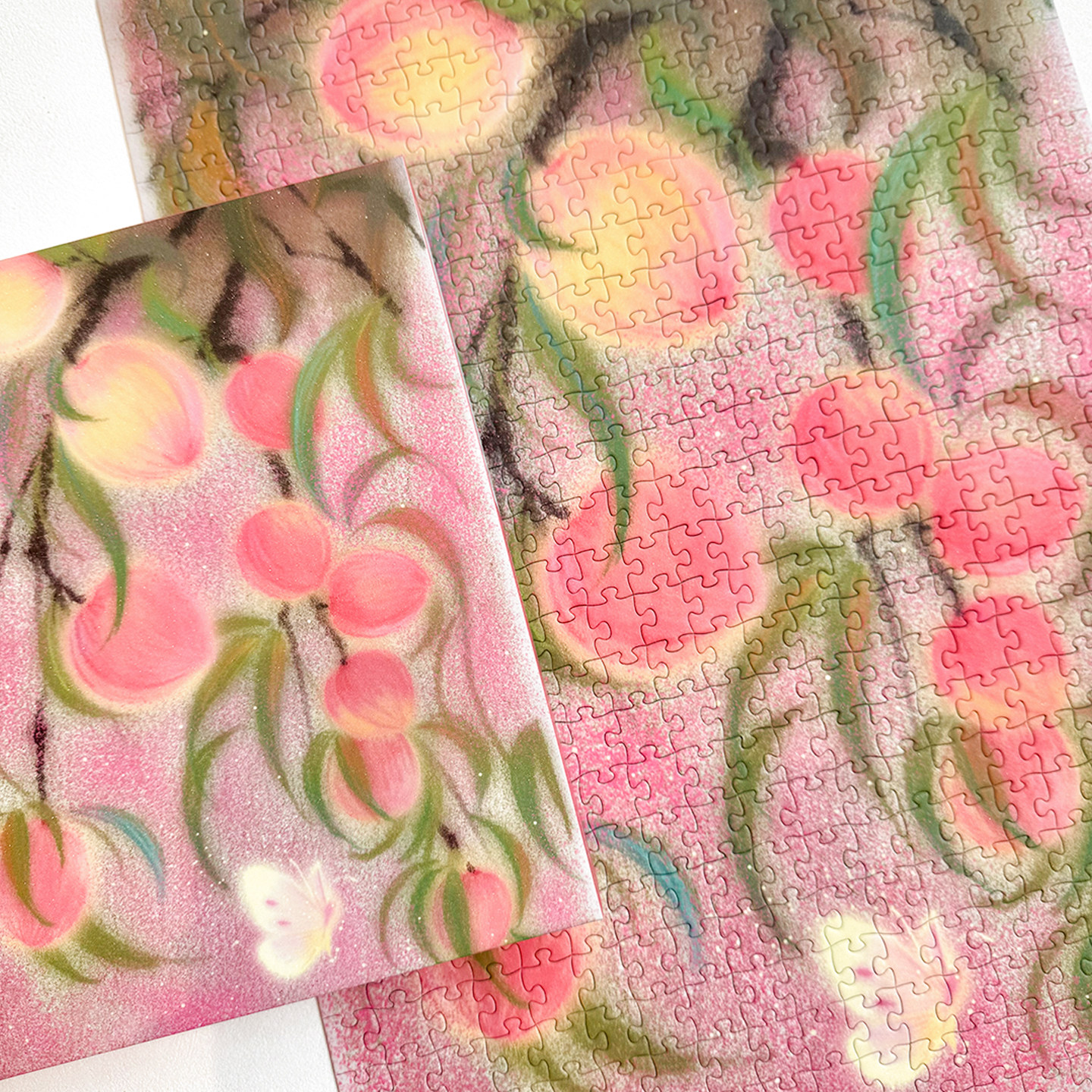 BOFF尝桃500片星闪耀古风新中式插画小众装饰画拼图难度解压潮玩,淘宝优惠券,粉丝福利购,淘宝优惠卷