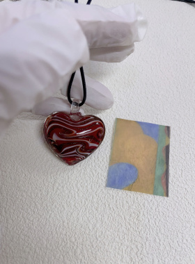 原创工艺品项链吊坠琉璃项链女款项链锁骨链颈链女夏天衣服配饰