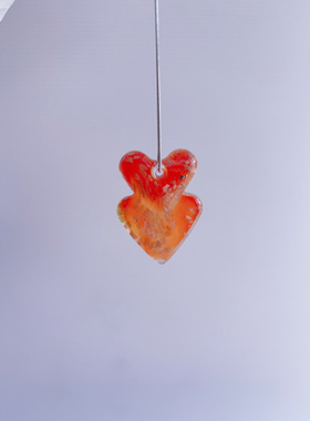 (双链 )B6原创手作 项链女配饰长款琉璃项链吊坠 彩色项链y2k颈链