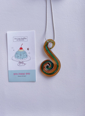 (双链 )B6 琉璃项链吊坠 彩色项链 项链女配饰长款 y2k 原创手作