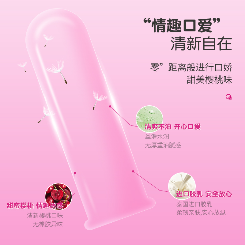 名流口交套水果味爽口避孕套超薄口娇口吹口爱套男用女性用舔阴膜 - 图0