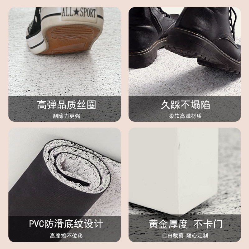 喜庆丝圈乔迁门垫新居入户门地垫防滑可裁剪进门脚垫红色门口地毯,淘宝优惠券,粉丝福利购,淘宝优惠卷
