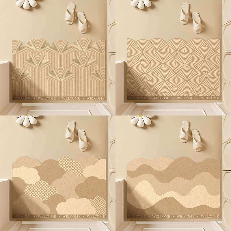 入户门地垫家用门口丝圈高级感轻奢玄关进门门外可裁剪地毯脚垫子 - 图0