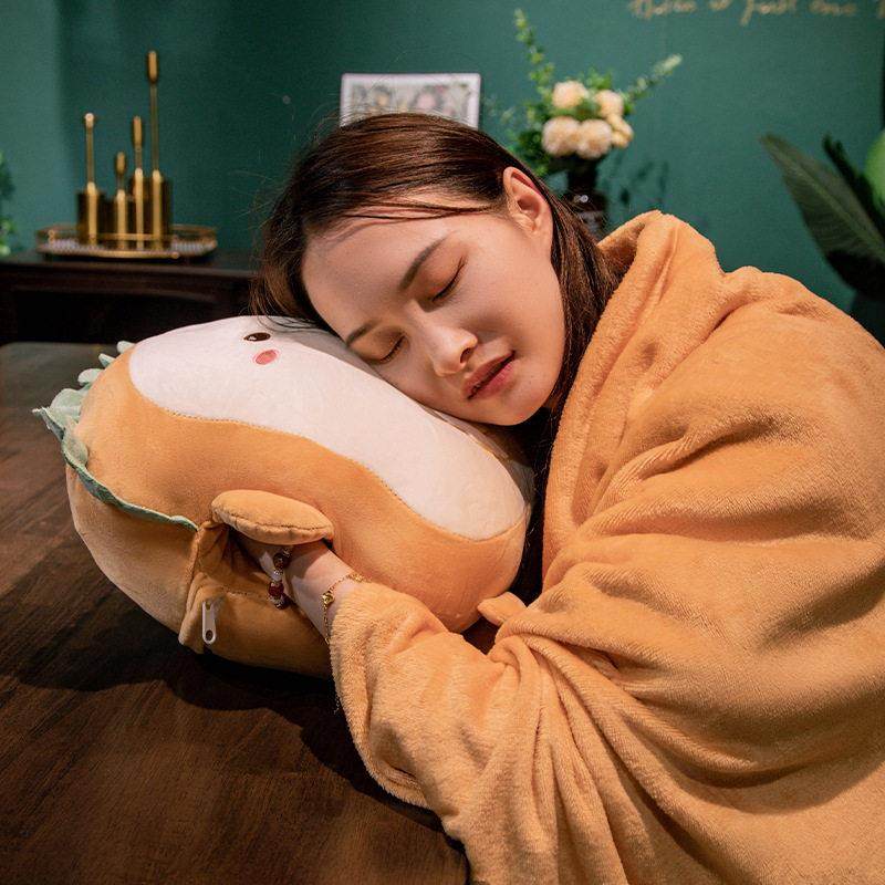 吐司汽车抱枕被子两用办公室午睡靠垫枕头折叠夏凉空调毯子二合一,淘宝优惠券,粉丝福利购,淘宝优惠卷