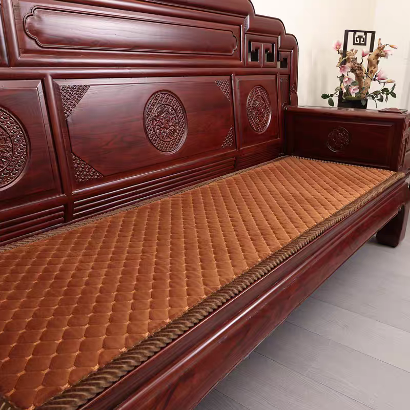 红木沙发坐垫加厚冬季实木椅子防滑坐垫椅垫新中式牛奶绒沙发坐垫