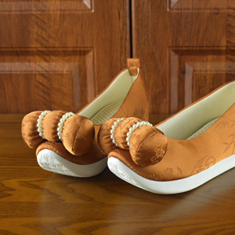 锦袍仙汉服鞋子增高厚底红色古风小枕头婚鞋绣花鞋登云女翘头履鞋,淘宝优惠券,粉丝福利购,淘宝优惠卷