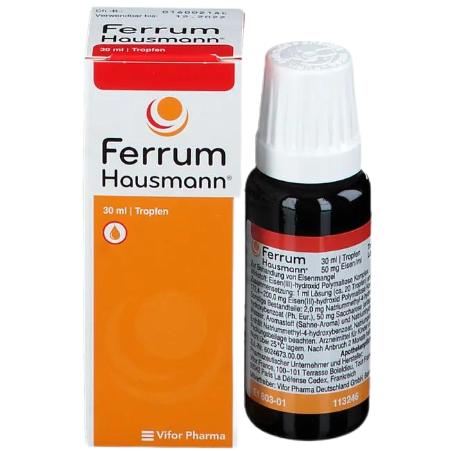 德铁德国Ferrum铁剂儿童早产婴幼儿孕妇补铁滴剂奶香味易吸收30ml-图0