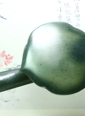 和田玉青玉梦吉如意天然玉石 蒋宏利和田玉茶具