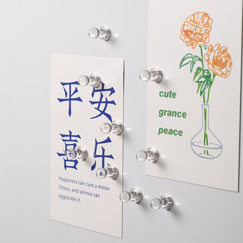 磁吸磁钉透明磁铁ins风照片冰箱贴留言贴磁贴磁性洞洞板磁力磁扣,淘宝优惠券,粉丝福利购,淘宝优惠卷