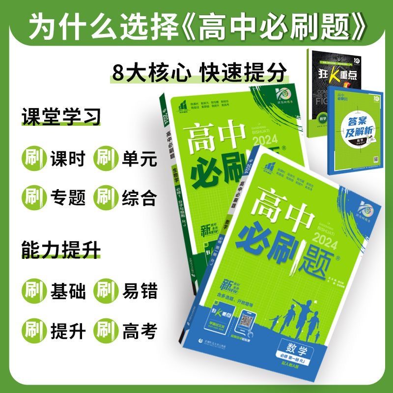 2024版高中必刷题数学英语物理化学生物历史必修第一二三四册选修-图1