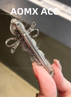法式优雅珍珠蝴蝶结发夹气质水钻侧边夹碎发夹牢固防滑刘海夹发卡
