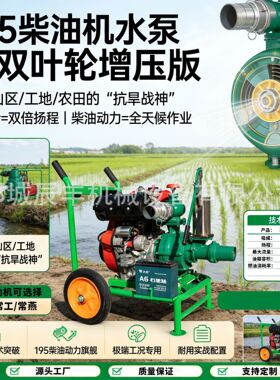 小型柴油喷灌泵农用高压抽水机果园农田灌溉设备抗旱防汛自吸泵