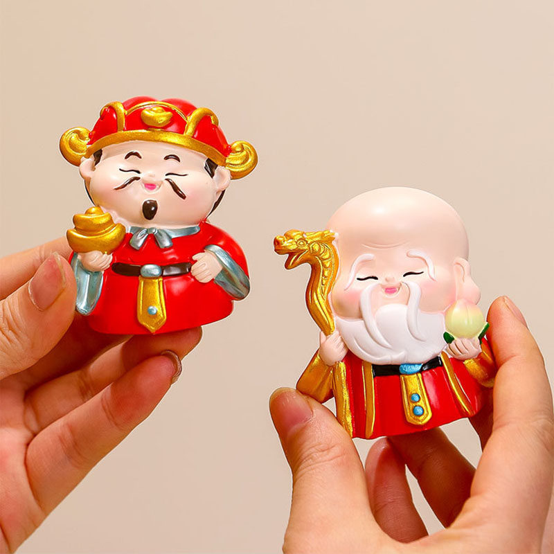创意摆件五路财神办公室桌面装饰神仙树脂家居工艺品公仔伴手礼物,淘宝优惠券,粉丝福利购,淘宝优惠卷