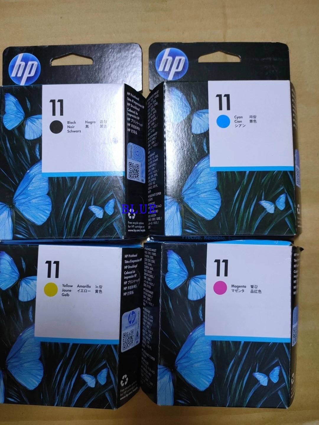 原装惠普 hp11打印头 C4810a黑色C4811蓝喷头 HP500 510 800墨头 - 图2