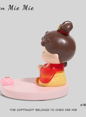 「古风少女」西安文创纪念品唐仕女手机支架小摆件博物馆无聊礼物