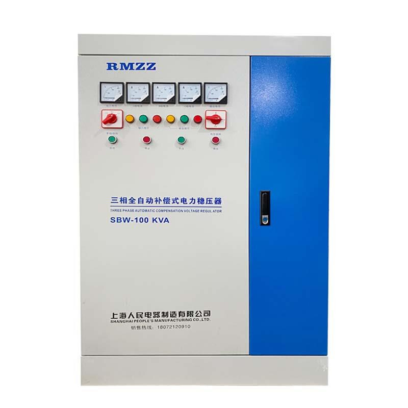 三相稳压器380v大功率工业sbw铜柱上海人民100kw200kva升压稳压器-图2