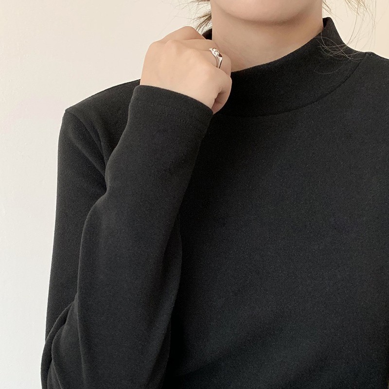 六衿纯色德绒半高领打底衫男/女/儿童款
