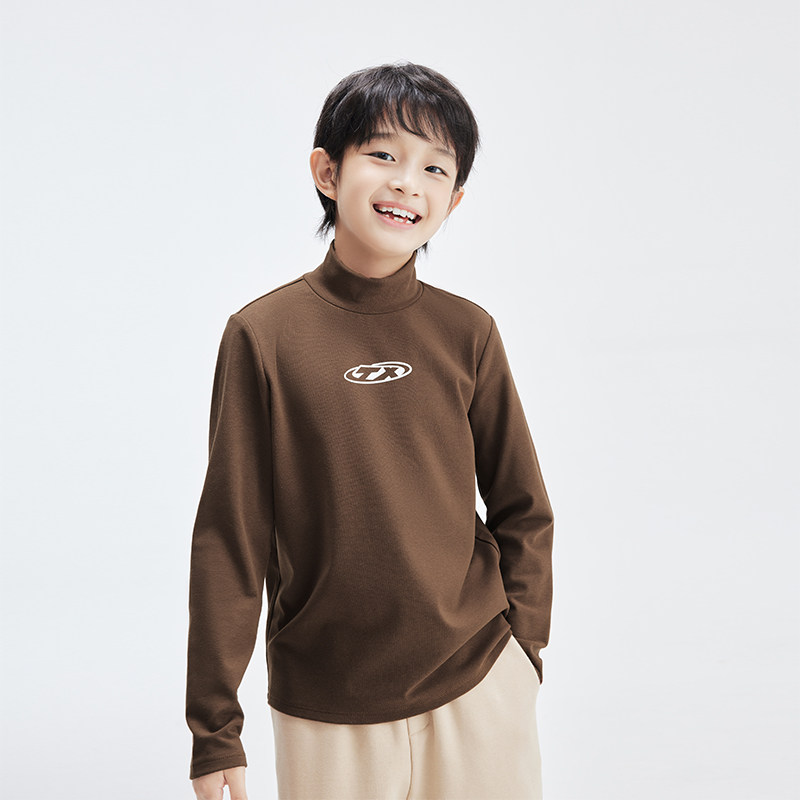 【太阳雪人春夏童装】儿童长袖T恤男童高领打底衫春秋款女童内搭