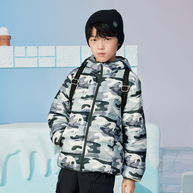 【朱丹推荐太阳雪人】儿童轻薄羽绒服女童保暖外套新款男童冬装