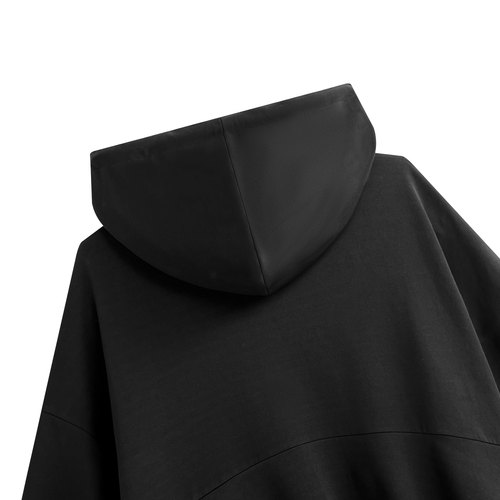 Basic House/百家好拼接连帽套头上衣束脚运动裤夏秋新款二件套装 - 图1