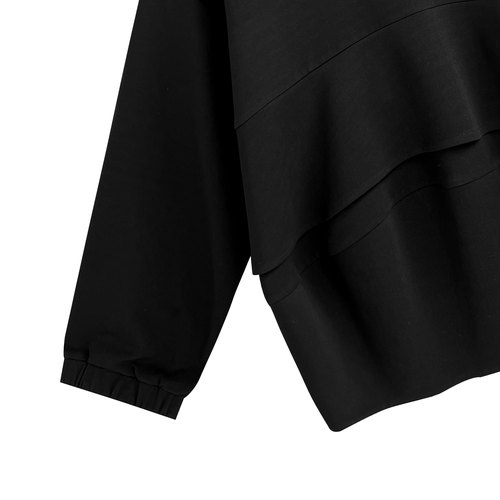 Basic House/百家好拼接连帽套头上衣束脚运动裤夏秋新款二件套装 - 图2