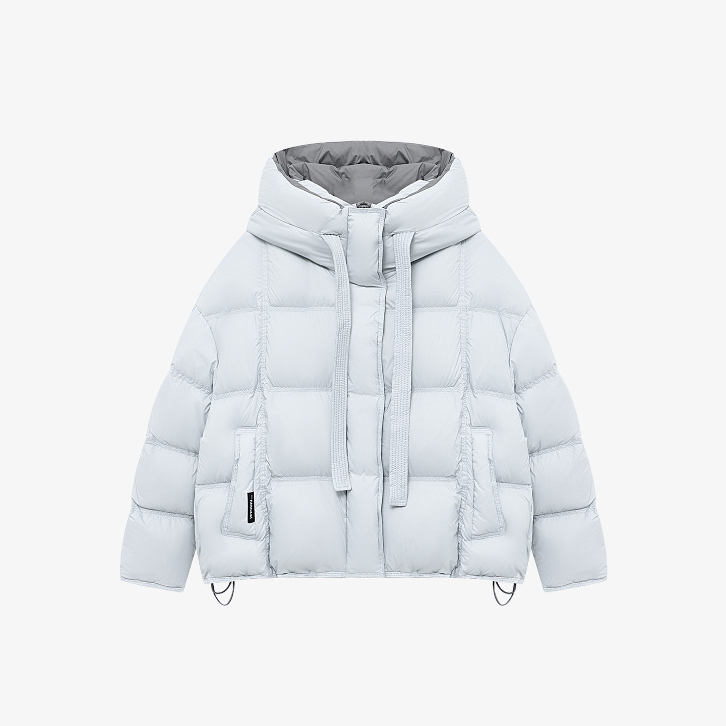 Basic House/百家好连帽抽绳鸭绒黑色羽绒服秋冬新款保暖短款外套,淘宝优惠券,粉丝福利购,淘宝优惠卷