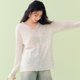 Basic House/Baijiahao Korean style hooded lace sweater women's summer and autumn gentle wind fresh long-sleeved blouse