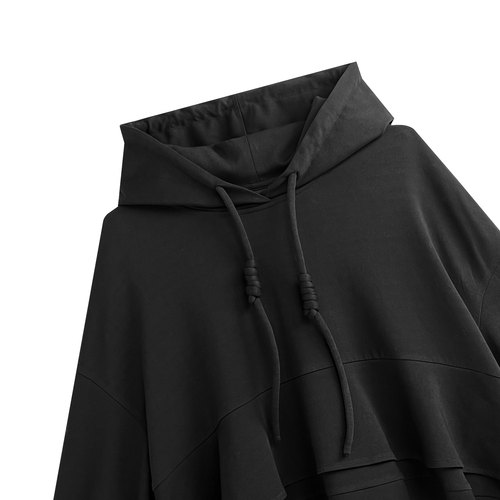 Basic House/百家好拼接连帽套头上衣束脚运动裤夏秋新款二件套装 - 图3