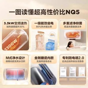 海尔电热水器60升家用洗澡国补一级能效节能补贴家庭速热恒温变频