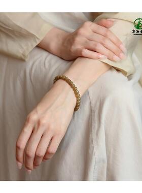 新疆和田玉且末糖手串女男老型珠