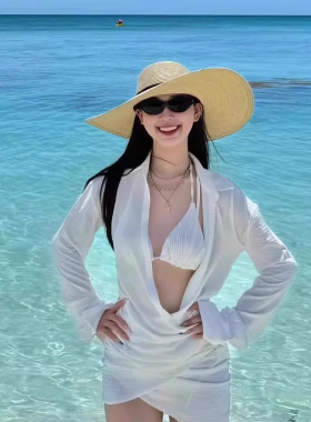 草帽女夏2026新款海边帽子大帽檐