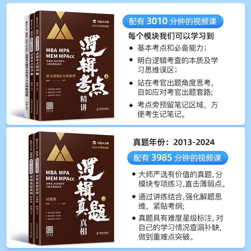 25版 199管理类联考薛睿逻辑考点精讲真题真相 mba大师 396逻辑教材 MBA/MPA/MPACC管综考研教材综合能力考研会计专硕-图0