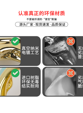 现代简约电镀发光太空人桌面摆件