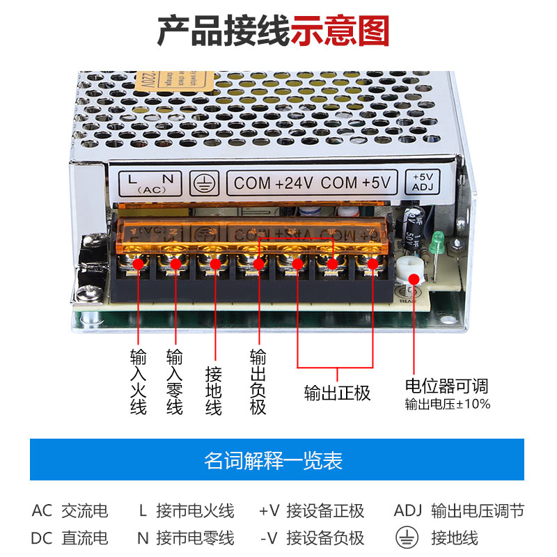 mwel双组D-350A/D-200B/D-150C两路输出开关电源5V12V24V变压器50-图2