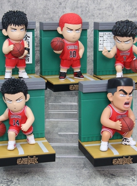 灌篮高手 湘北五虎 体育馆场景 Q版樱木花道模型手办动漫摆件礼物