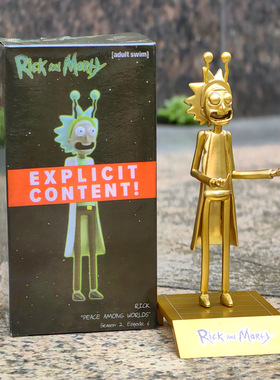 奇妙商店瑞克和莫蒂Rick and Morty竖中指手办模型摆件周边