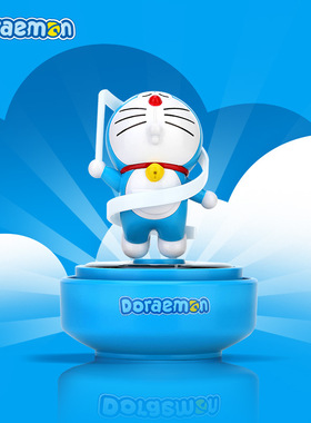 新年哆啦A梦 卡通车载香薰汽车摆件太阳能飘带旋转香水饰品香氛片