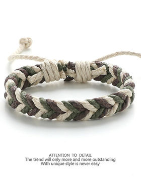 2025新款ins风森系棉麻彩色手链手工编织手绳 学生男女闺蜜23人
