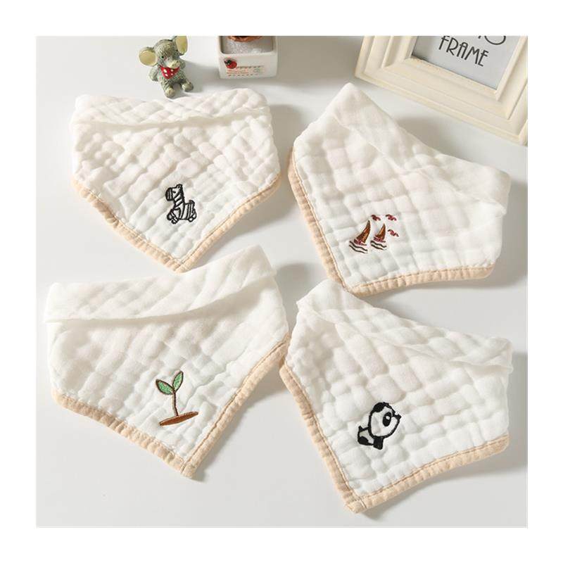 4条装婴儿纱布三角巾新生儿围嘴宝宝纯棉纱布口水巾透气柔软亲肤,淘宝优惠券,粉丝福利购,淘宝优惠卷