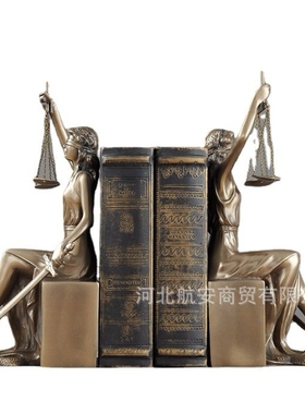 美式书靠北欧美风格摆件创意礼品树脂工艺品桌面书房书柜摆件饰品