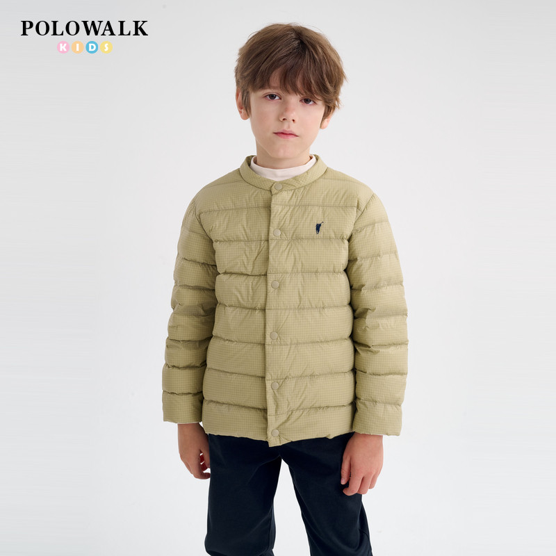 POLOWALK童装羽绒服女秋季儿童短款轻薄外套亲子潮男女童百搭上衣