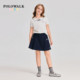 POLOWALK girls short culottes 2026 summer new product A-line pleated crotch-covering slim elastic waist culottes