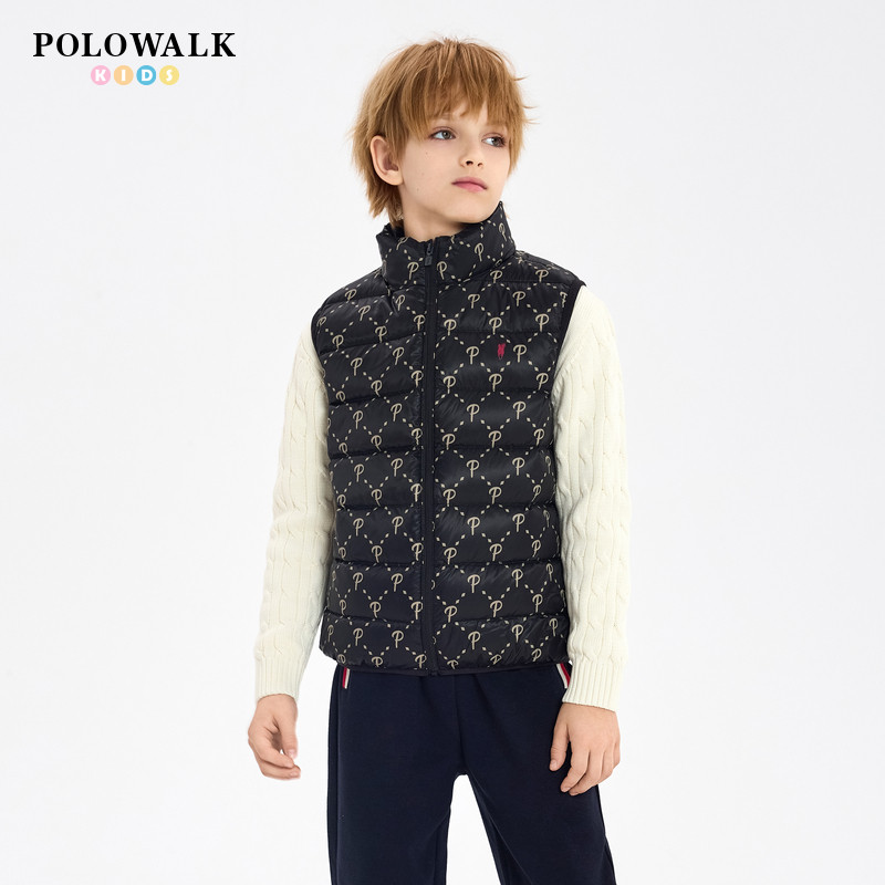 POLOWALK童装儿童马甲秋季新款男童女童羽绒服马夹外套背心,淘宝优惠券,粉丝福利购,淘宝优惠卷