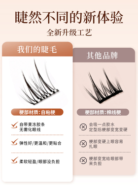 火烈鸟免胶假睫毛自然仿真新手