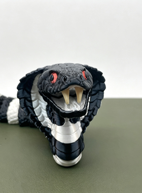 3D打印可动眼镜蛇整蛊摆件